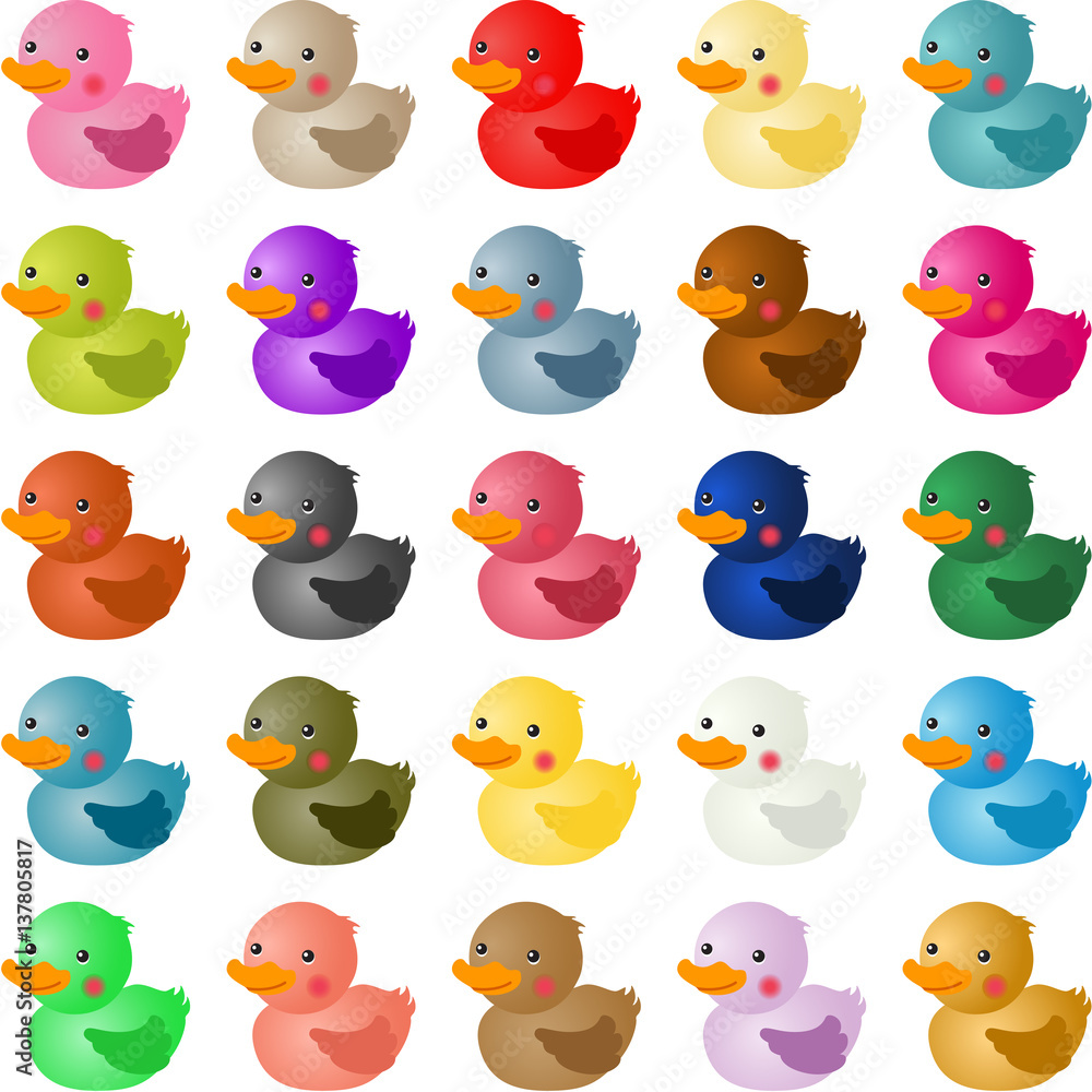 Colorful baby shower duck
