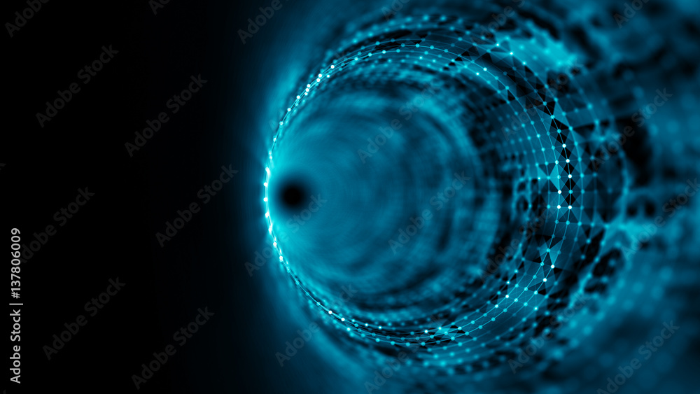 Obraz premium Time tunnel, computer generated abstract fractal background