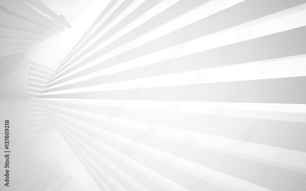 Abstract white interior highlights future. Architectural background. 3D illustration and rendering Abstract white interior highlights future. Architectural background. 3D illustration and rendering