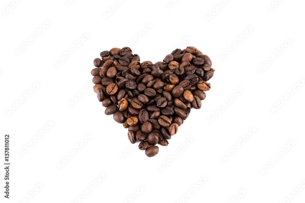coffee beans isolated on white background coffee beans isolated on white background
