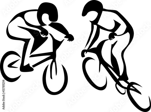 Bmx rider - stylized illustration