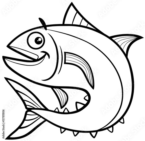 tuna fish coloring page