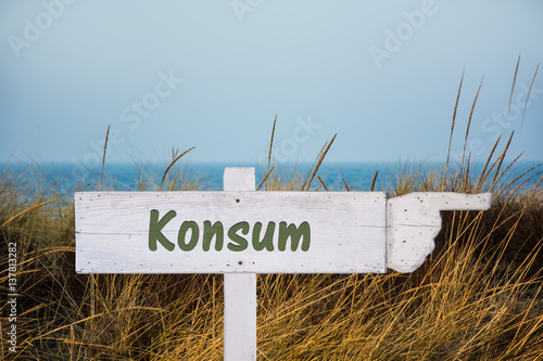 Schild 195 - Konsum photo