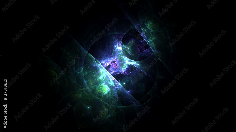 3D rendering abstract fractal light background 3D rendering abstract fractal light background