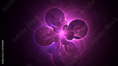 3D rendering abstract fractal light background