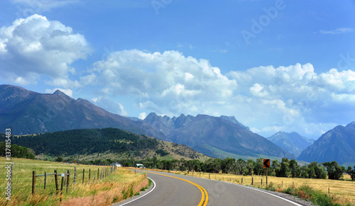Country Highway in Montana photo