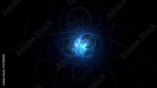 3D rendering abstract fractal light background