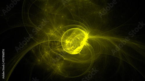 3D rendering abstract fractal light background © BetiBup33