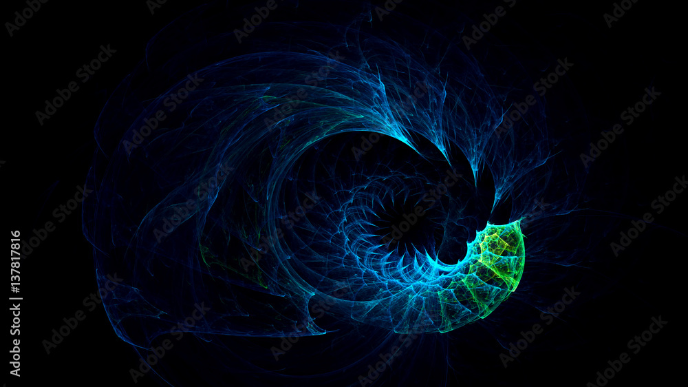 3D rendering abstract fractal light background 3D rendering abstract fractal light background