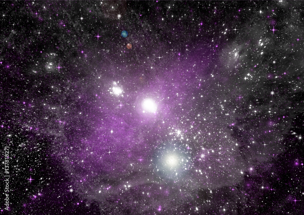 galaxy in a free space galaxy in a free space