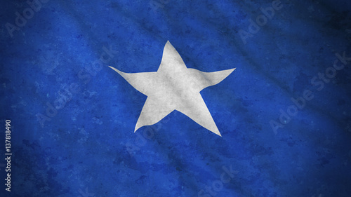 Grunge Flag of Somalia - Dirty Somali Flag 3D Illustration
