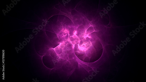 3D rendering abstract fractal light background