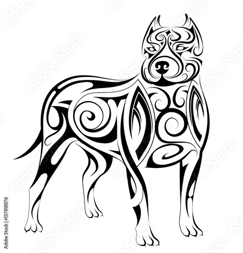 Dog shape tattoo