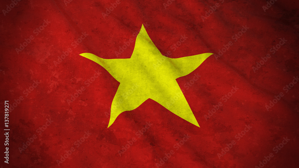 Grunge Flag of Vietnam - Dirty Vietnamese Flag 3D Illustration Grunge Flag of Vietnam - Dirty Vietnamese Flag 3D Illustration