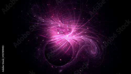 3D rendering abstract fractal light background