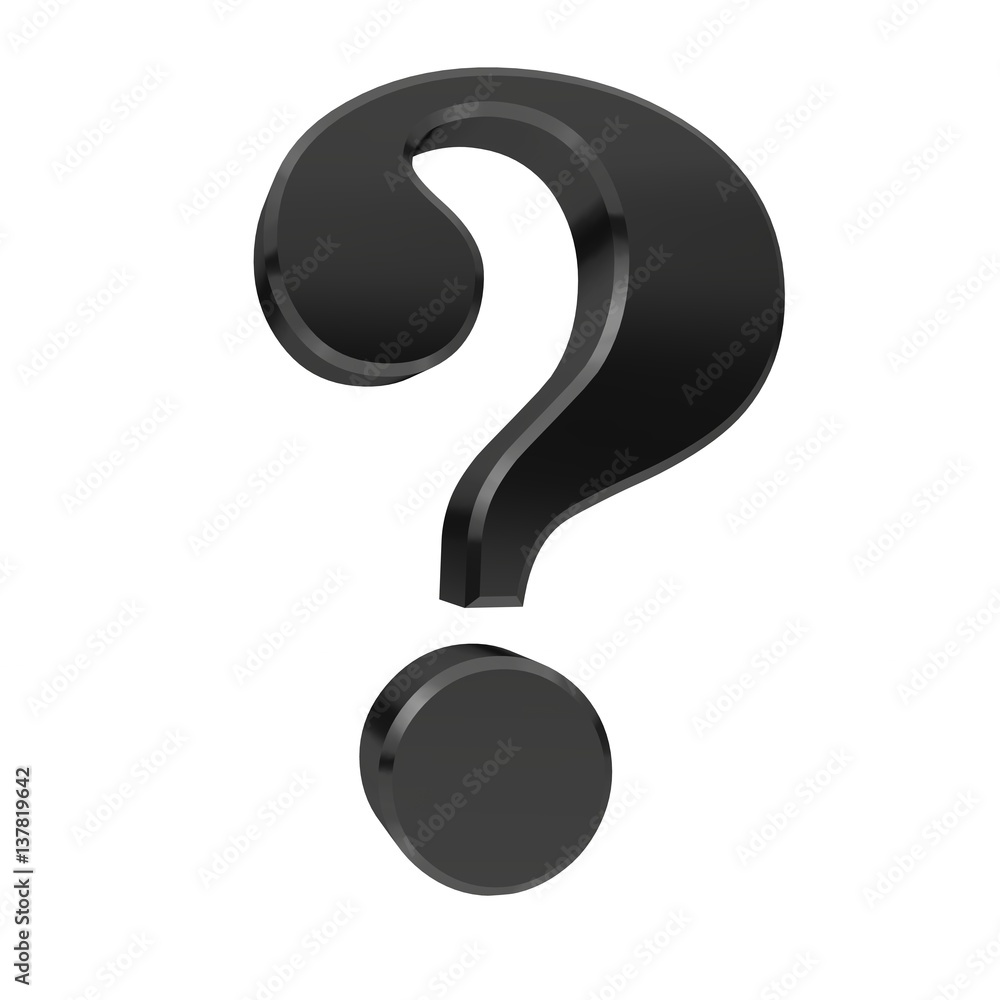 question mark business symbol 3d black isolated 6 question mark business symbol 3d black isolated 6