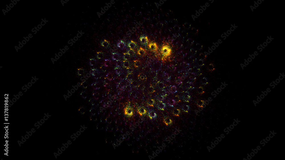 3D rendering abstract fractal light background 3D rendering abstract fractal light background