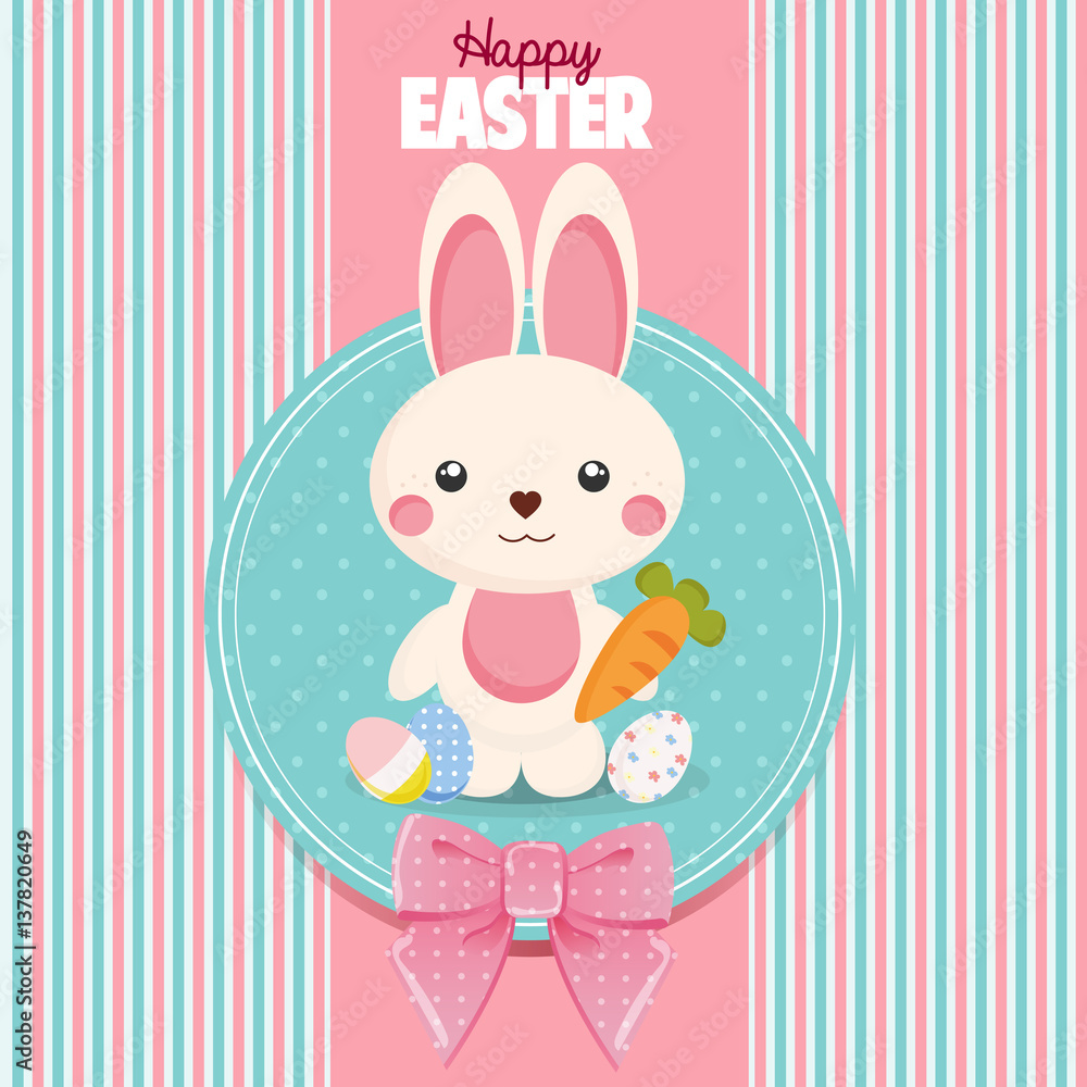 Happy Easter. Bunny. Happy Easter. Bunny.