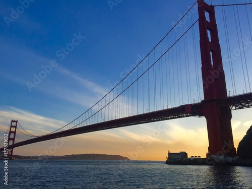 Sunset by the Golden Gate Bridge, San Francisco, California