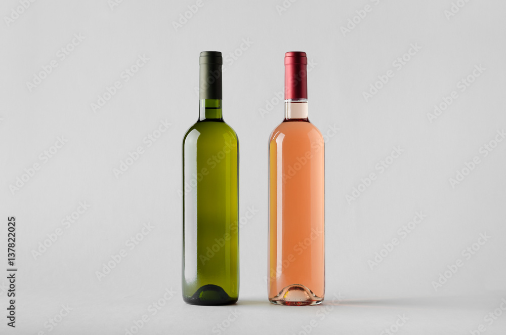 Wine Bottle Mock-Up - Two Bottles