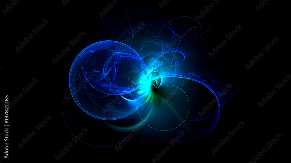 3D rendering abstract fractal light background 3D rendering abstract fractal light background
