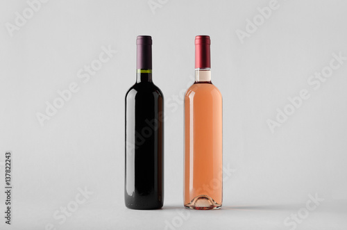 Wine Bottle Mock-Up - Two Bottles