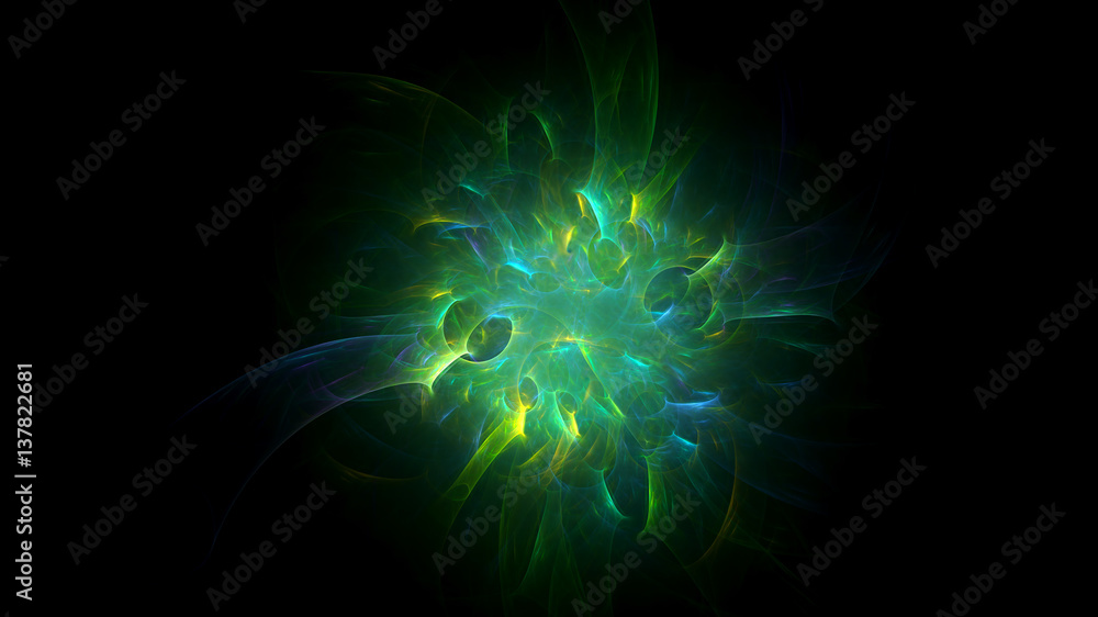 3D rendering abstract fractal light background 3D rendering abstract fractal light background