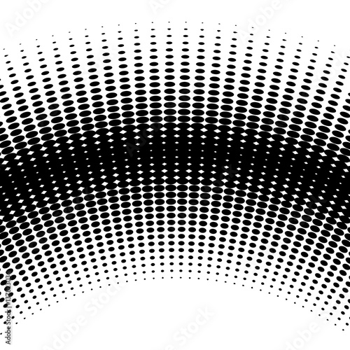 PrintVector halftone geometric background. Grunge abstract half tone dotted texture. Monochrome graphic for print, dtp or presentation. Vintage style design