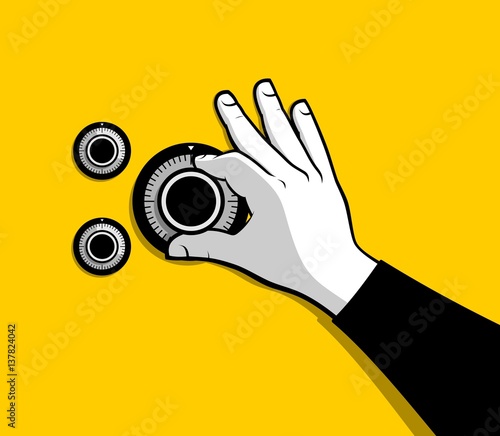Thief hand open safe