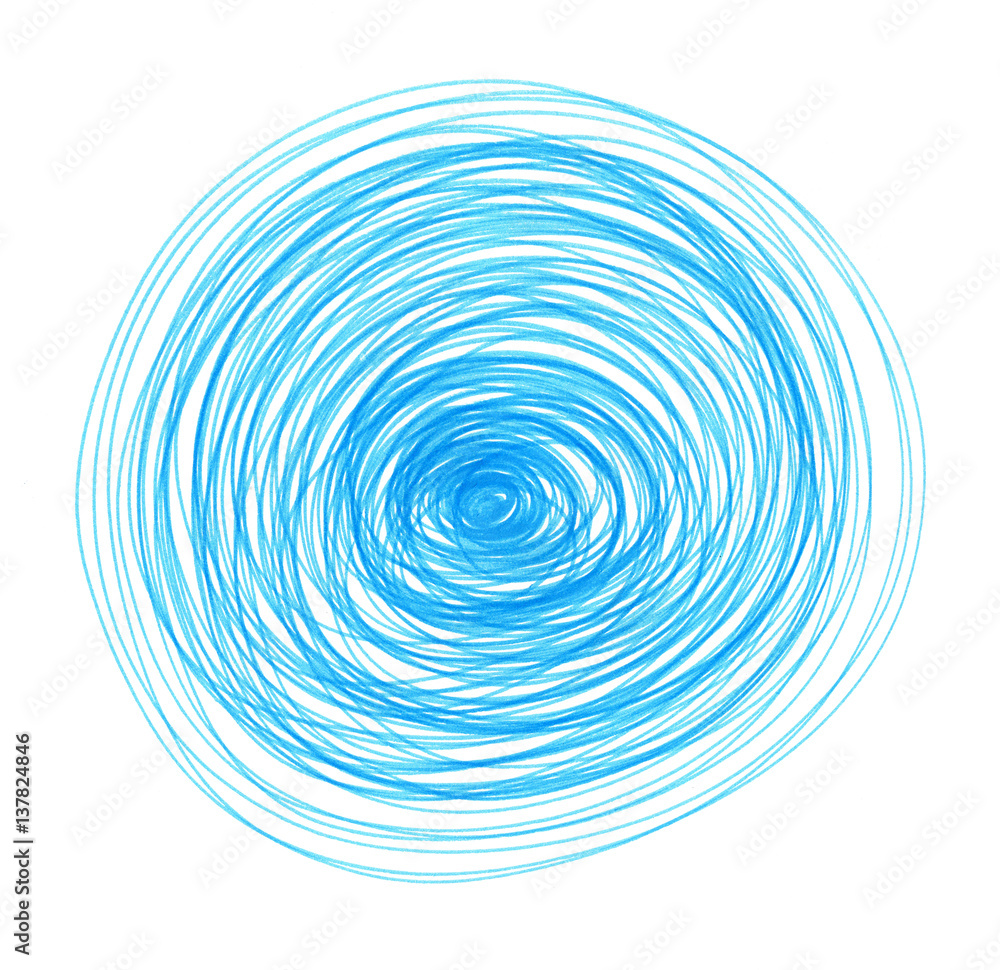 Abstract blue drawn round elements for design Abstract blue drawn round elements for design