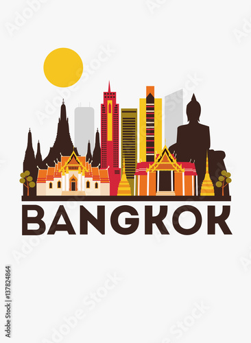 Canvas Print Bangkok yravel background
