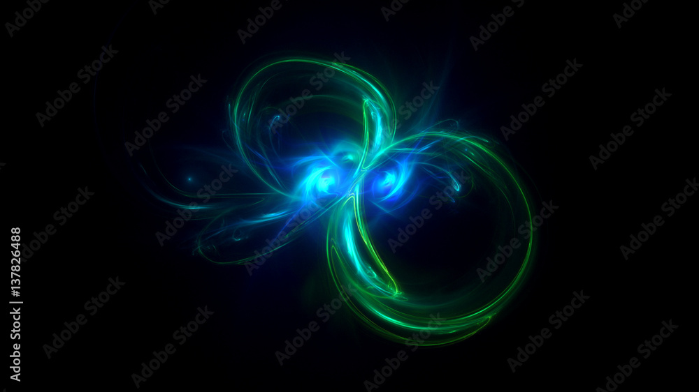 3D rendering abstract fractal light background