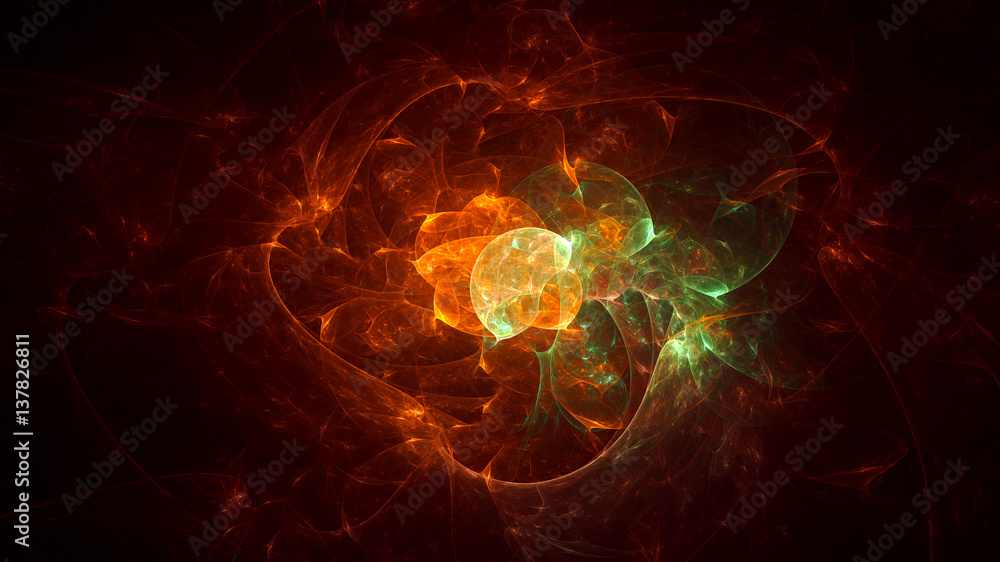 3D rendering abstract fractal light background 3D rendering abstract fractal light background