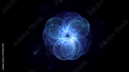 3D rendering abstract fractal light background