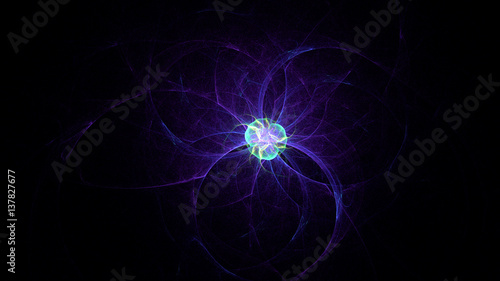 3D rendering abstract fractal light background