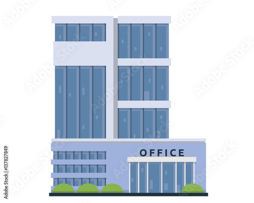 cartoon office building