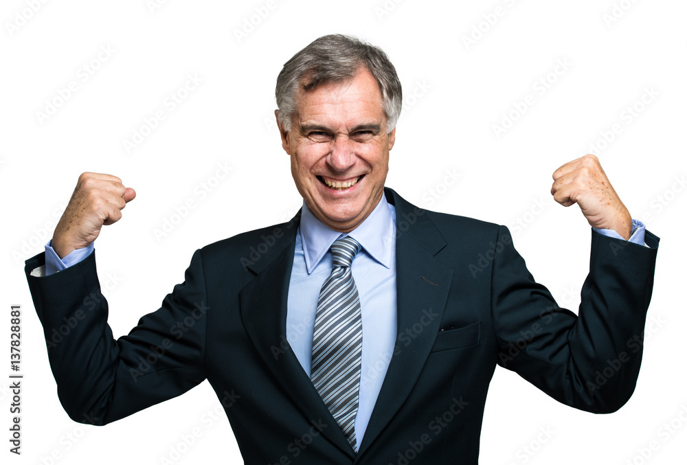 Successfull businessman isolated on white Successfull businessman isolated on white