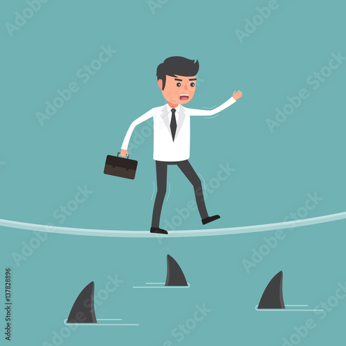 Business risk. Vector illustration.