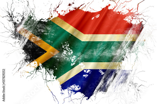 Grunge old South africa  flag 