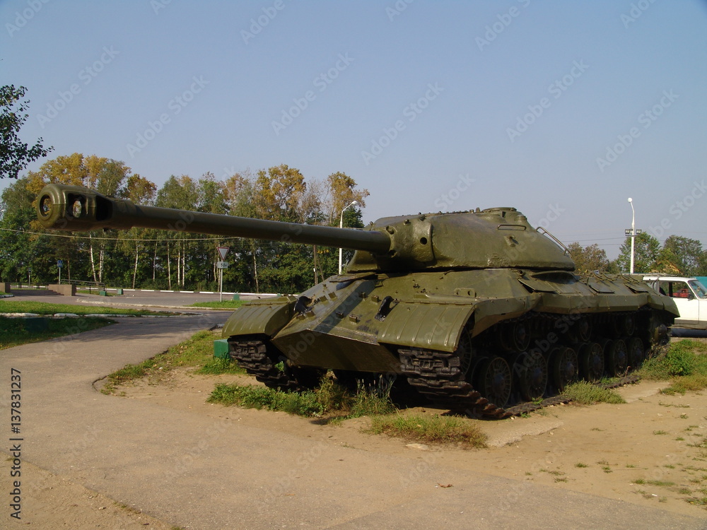 Russia. Snegiri city. Battle tanks and anti tank gun museum