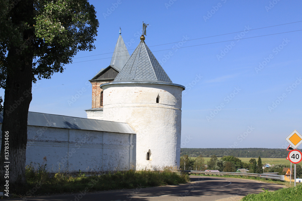 Russia. Mozhaisky Luzhetsky of the Nativity Ferapontov monastery. Fortress Tower