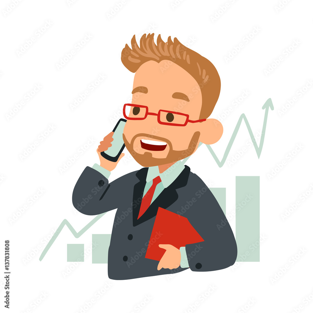 Economist vector characters isolated on white background Economist vector characters isolated on white background