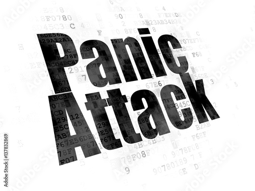Healthcare concept  Panic Attack on Digital background