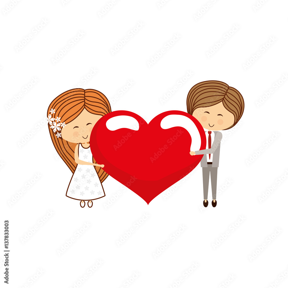 Lovely couple cartoon icon vector illustration graphic design Lovely couple cartoon icon vector illustration graphic design