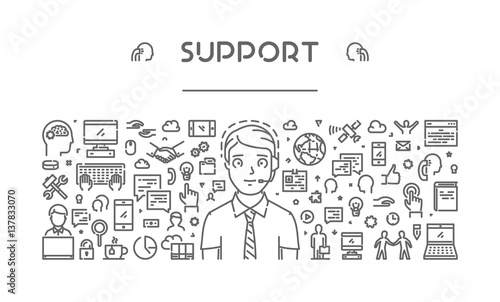 Vector line concept of support.