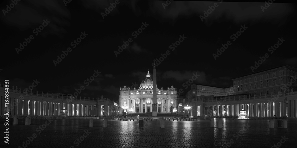 St Peter's, Vatican City, Rome, before dawn 19 Feb 2017