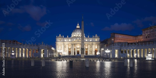 St Peter's, Vatican City, Rome, justg befire dawn 19 Feb 2017