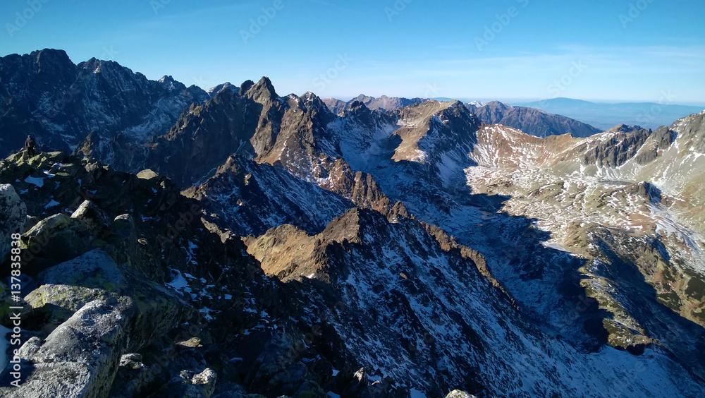 Slavkovsky Stit (Peak) in High Tatras mountains. Slovakia