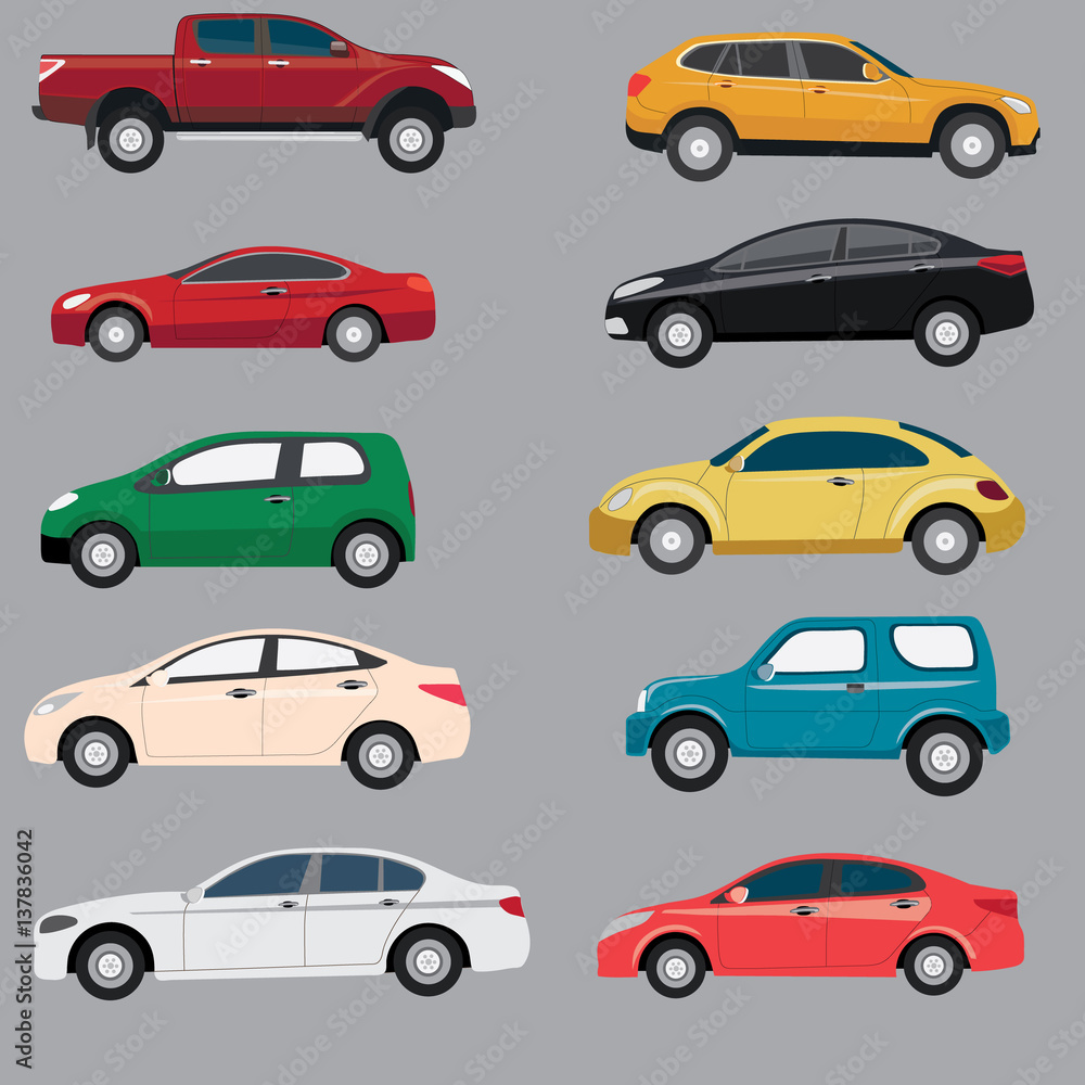 Cars vector image design set