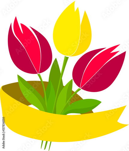 Mothers Day. A bouquet of flowers, tulips. Spring is coming. Anniversary. Celebration. Congratulation. Happy holidays